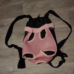 Pink and Black Pet Carrier Backpack